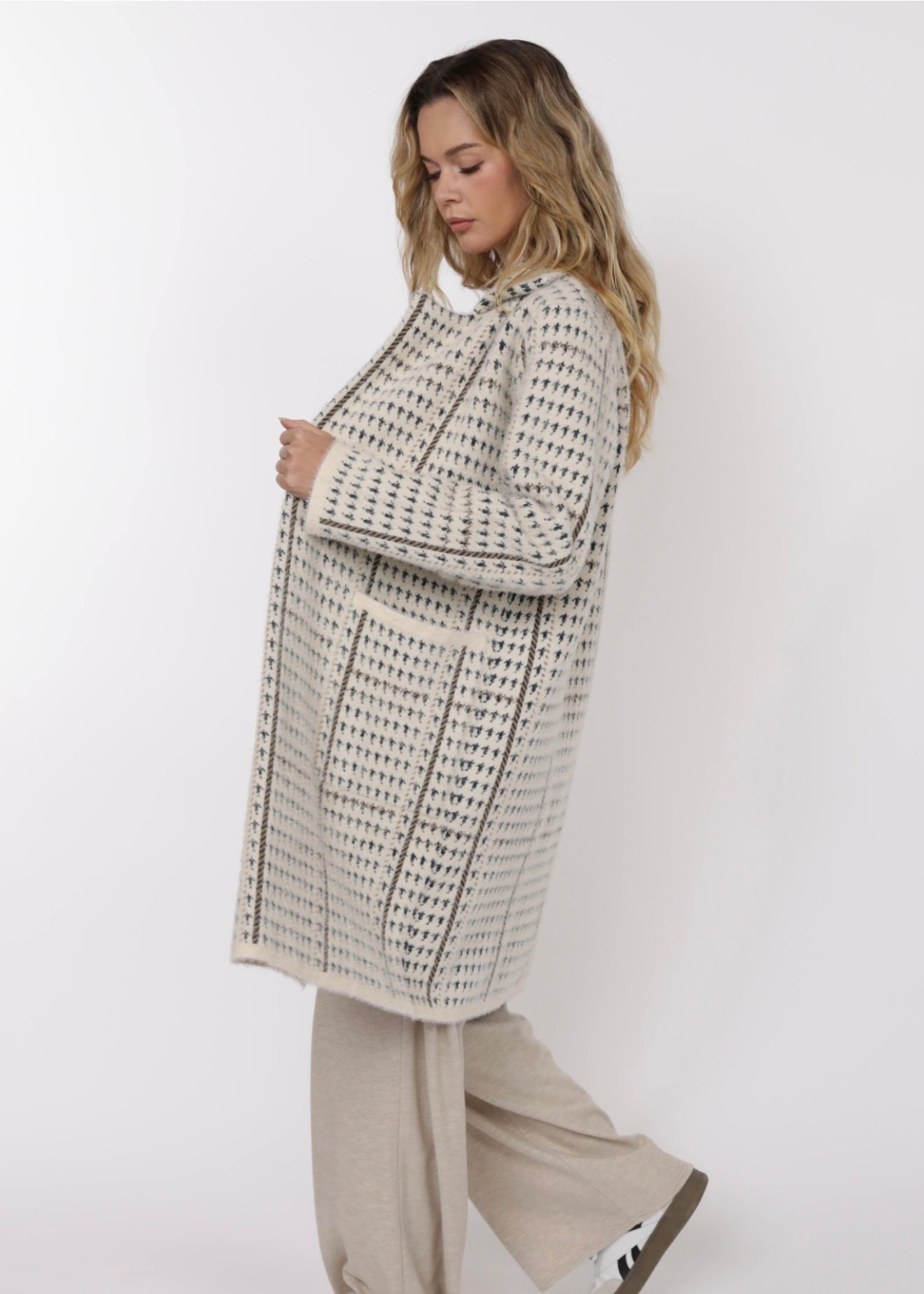 Sage the Label Marceau Houndstooth Coat