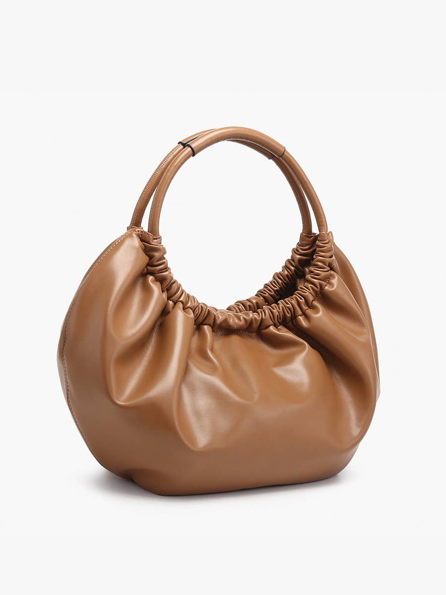 Jen & Co. - Lena Ruched Shoulder Bag w/ Round Handle