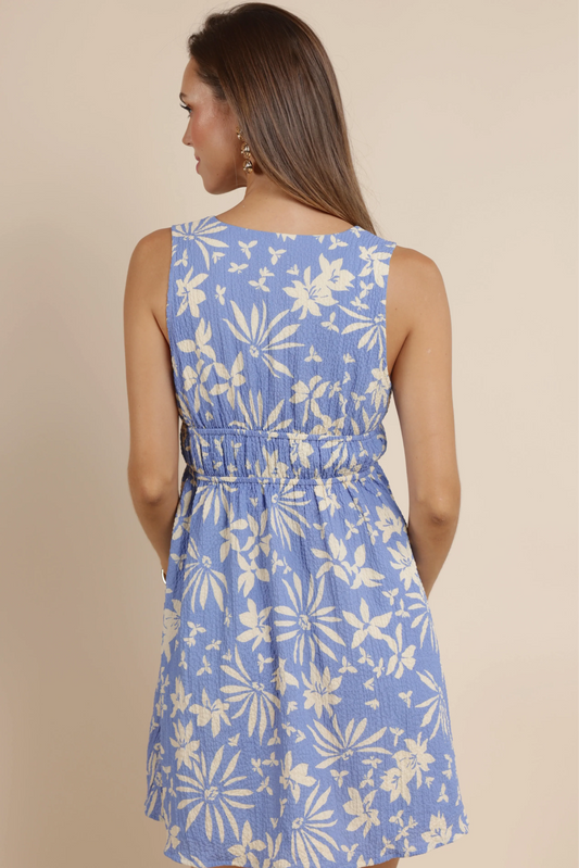 Sage the Label Flower Trail Printed Mini Dress