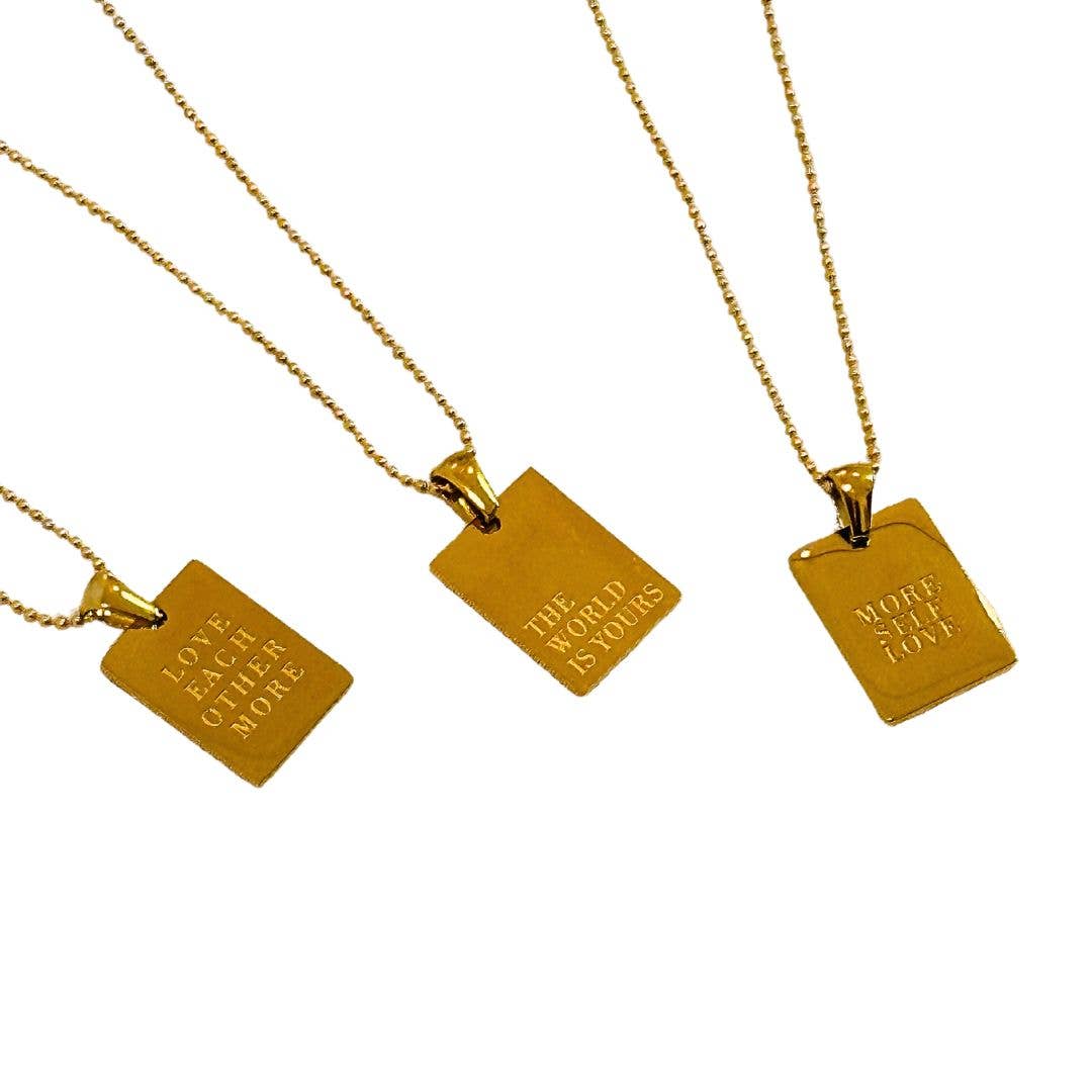 Mila + Stevie - "The World is Yours" Empowerment Necklace