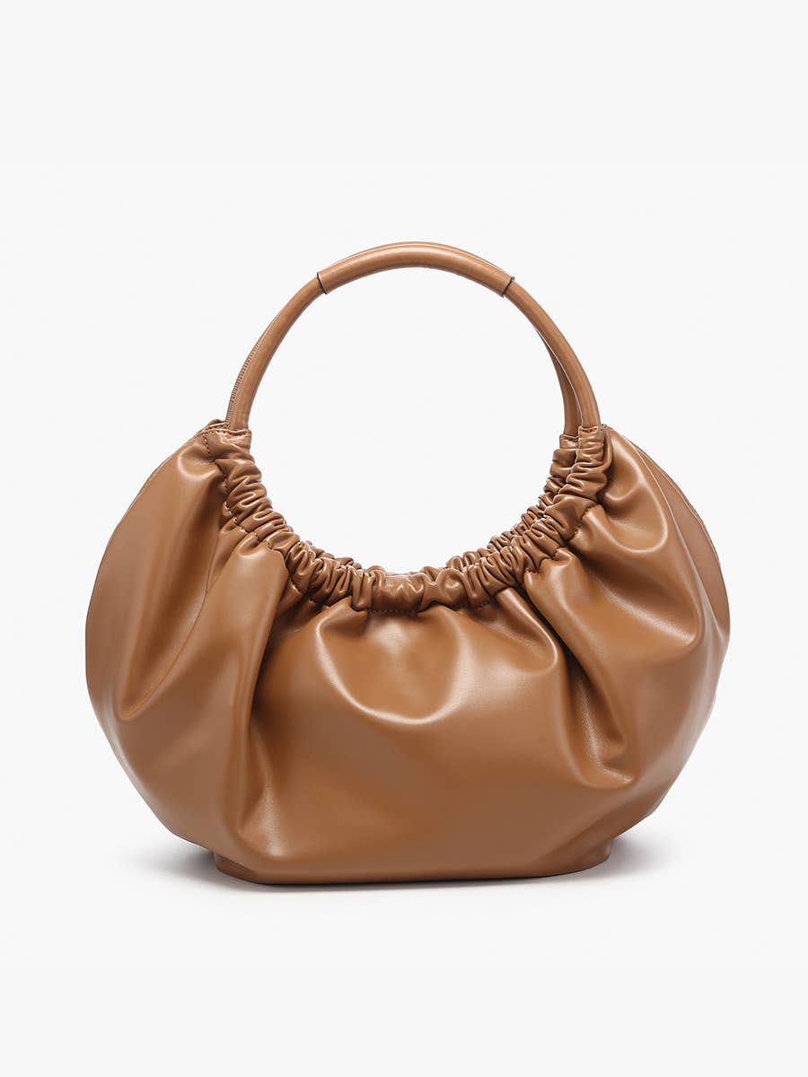 Jen & Co. - Lena Ruched Shoulder Bag w/ Round Handle