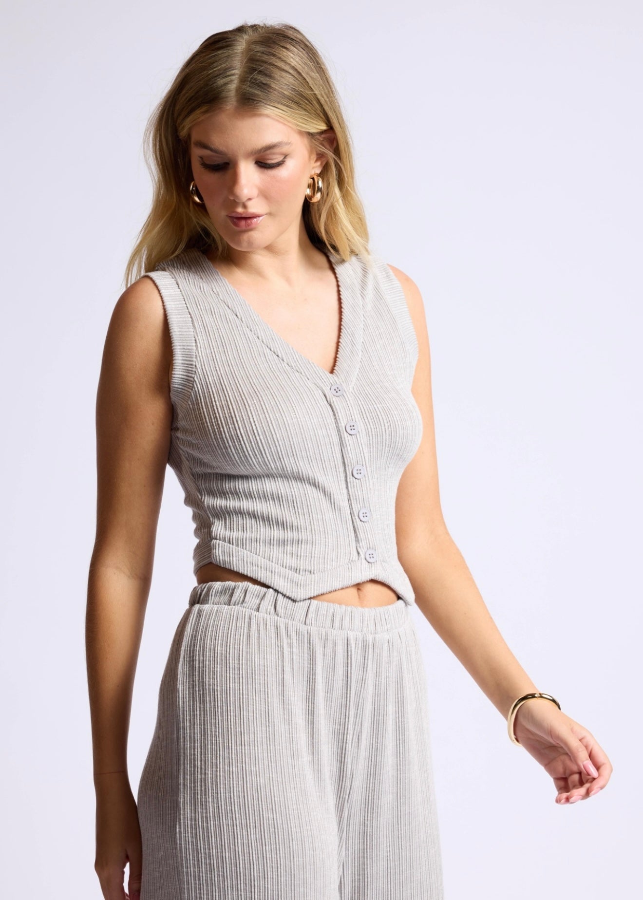 Sage The Label Fresh Fair Ribknit Vest