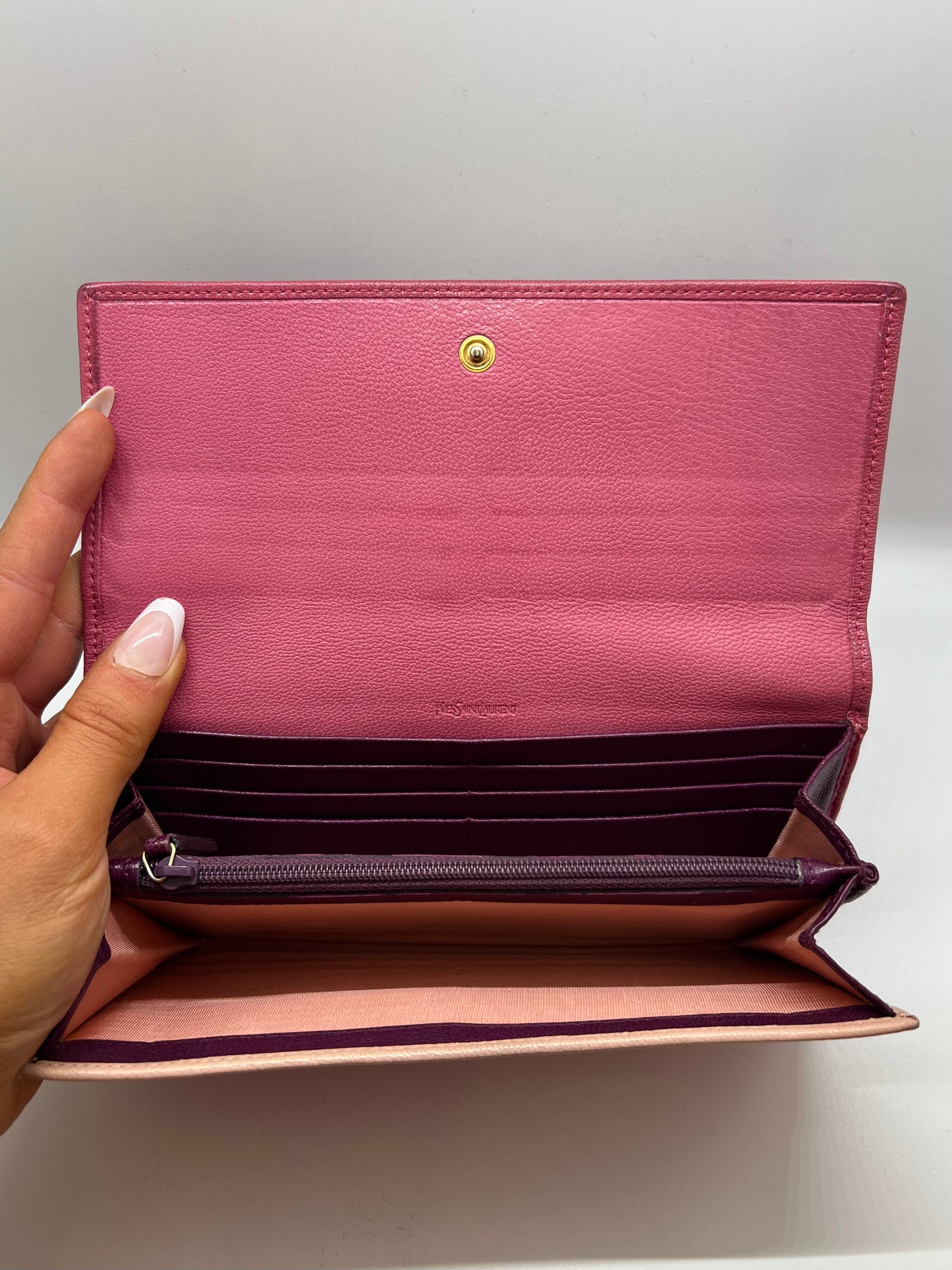 YSL Vintage Leather Bifold Wallet