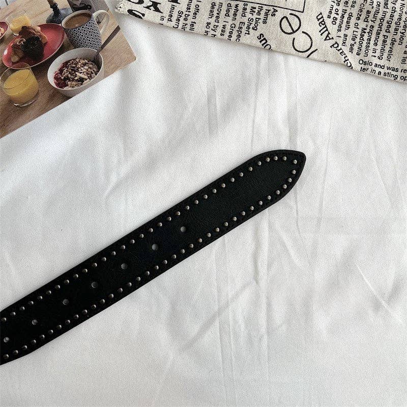 Dipped Shop - Vintage Metal Punk Adjustable Waist Belt Black