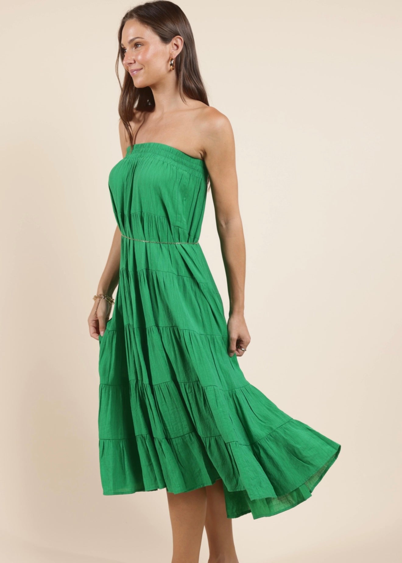 Sadie & Sage Socialize Two Way Skirt or Midi Dress - Kelly Green