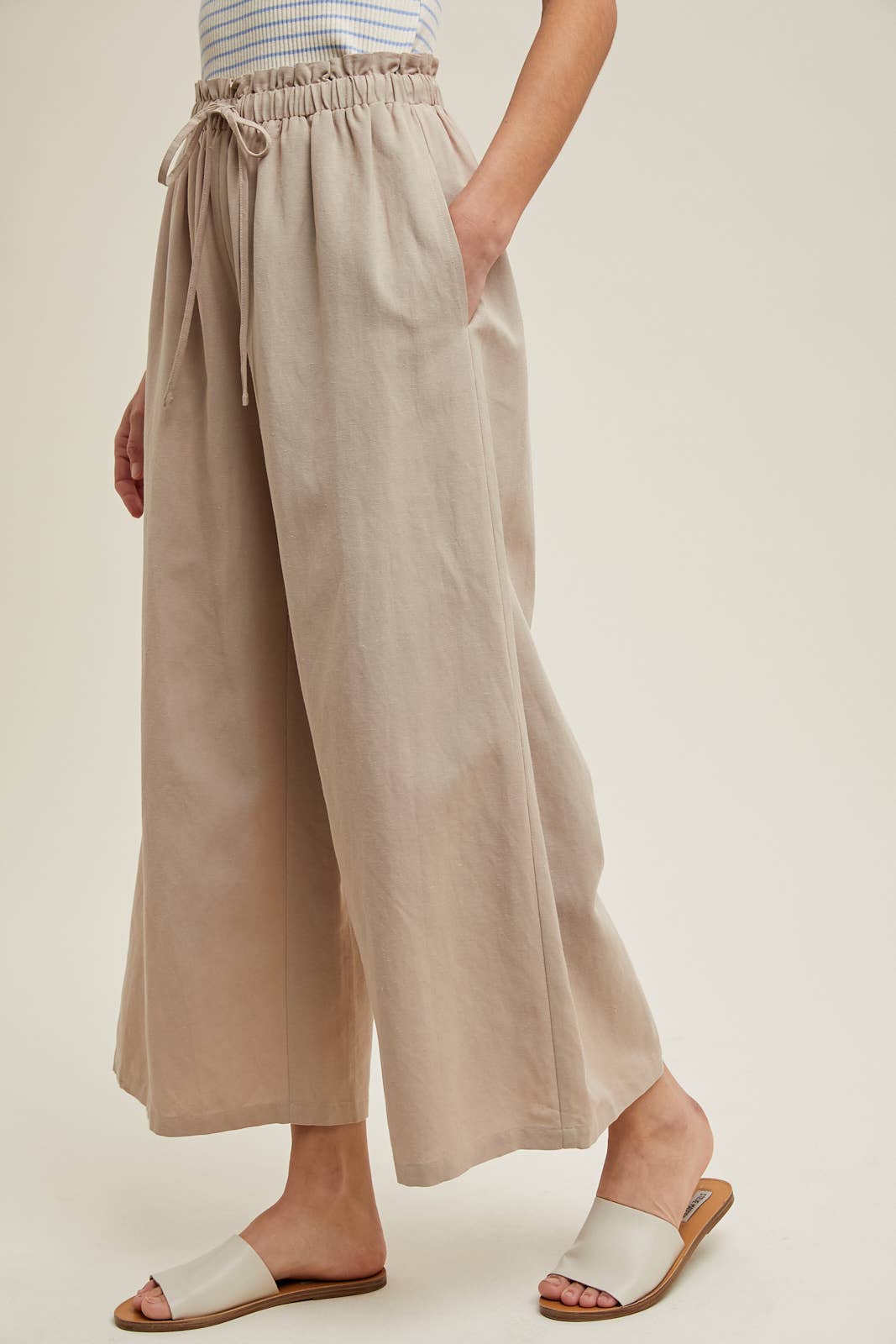 Wishlist Apparel Josie Wide Leg Pants - Taupe