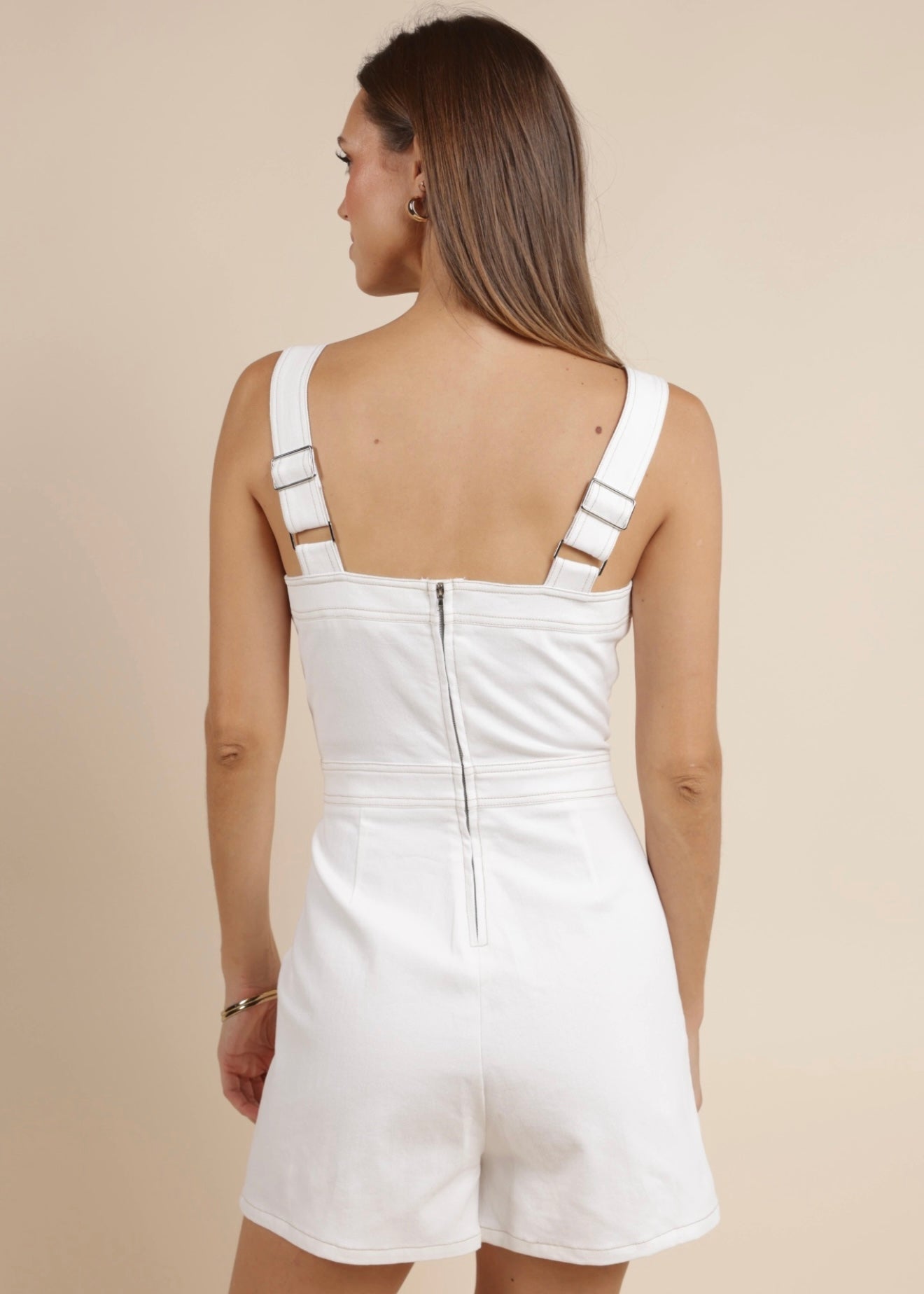 Sage the Label Self Control Denim Romper