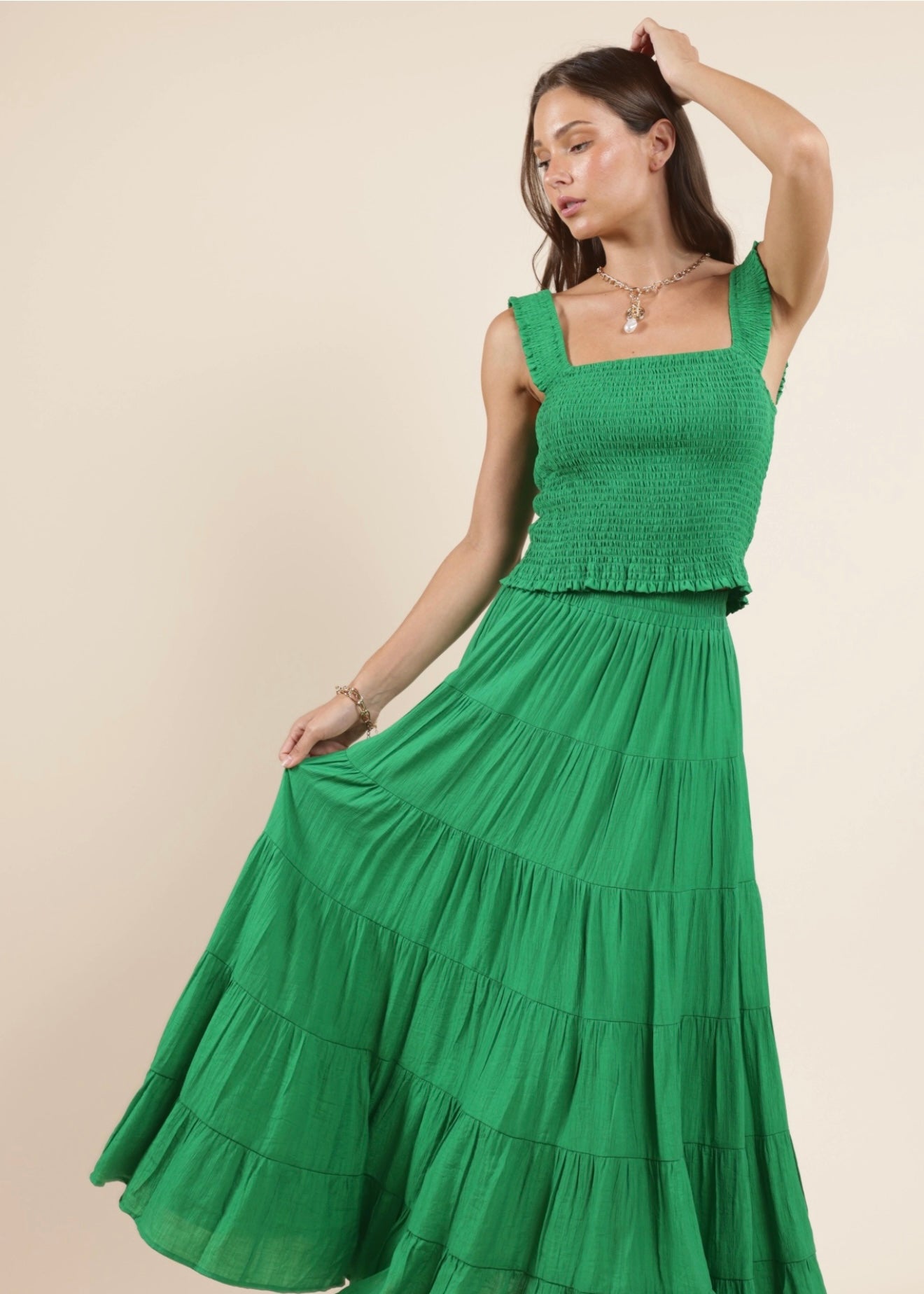 Sadie & Sage Socialize Two Way Skirt or Midi Dress - Kelly Green
