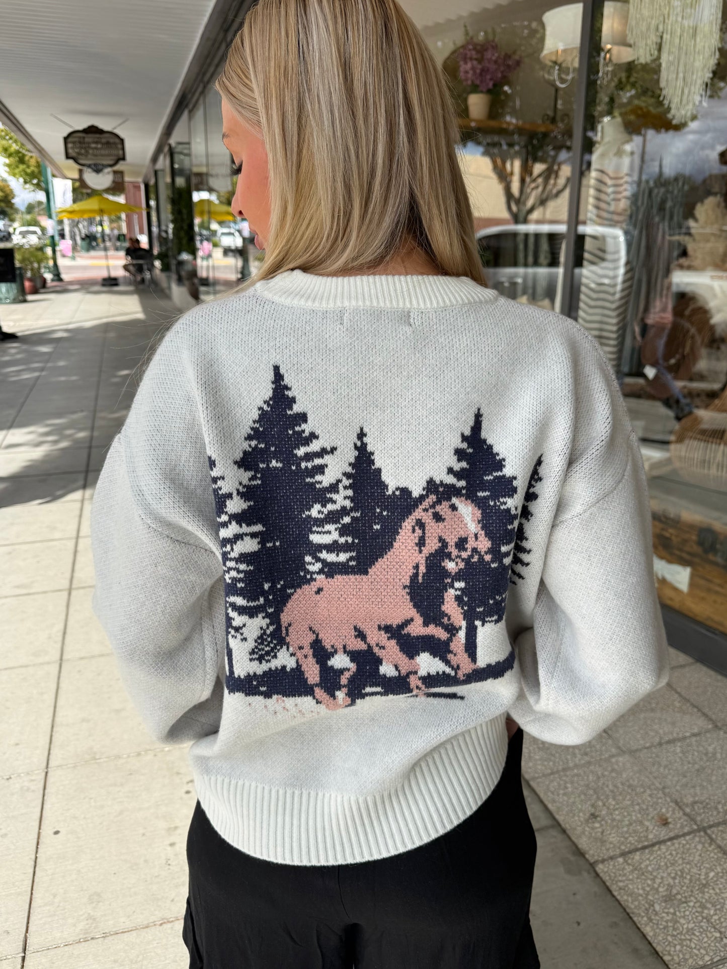 Girl Dangerous Howdy Horse Graphic Crewneck