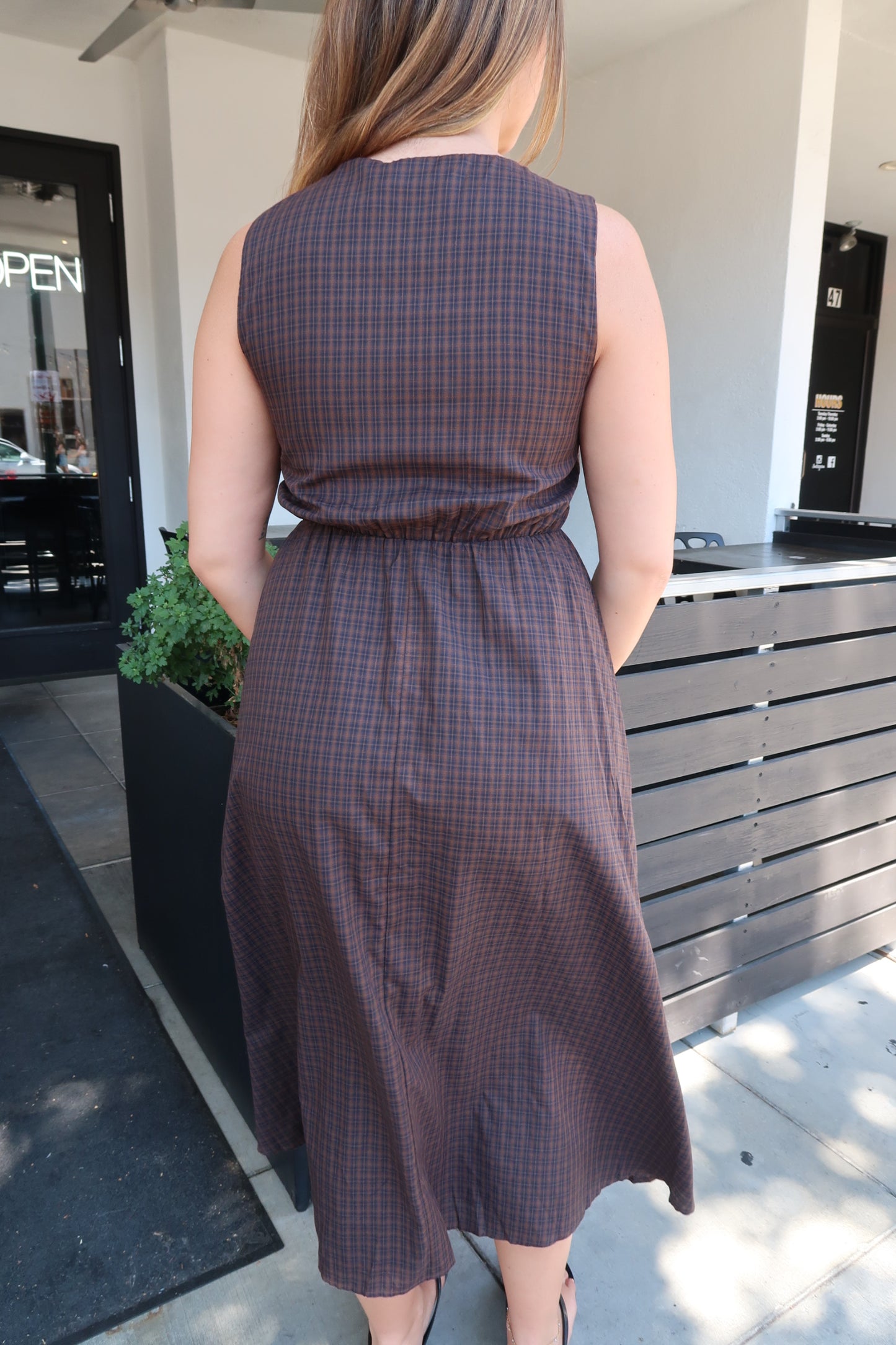 Needii Gingham Midi Dress