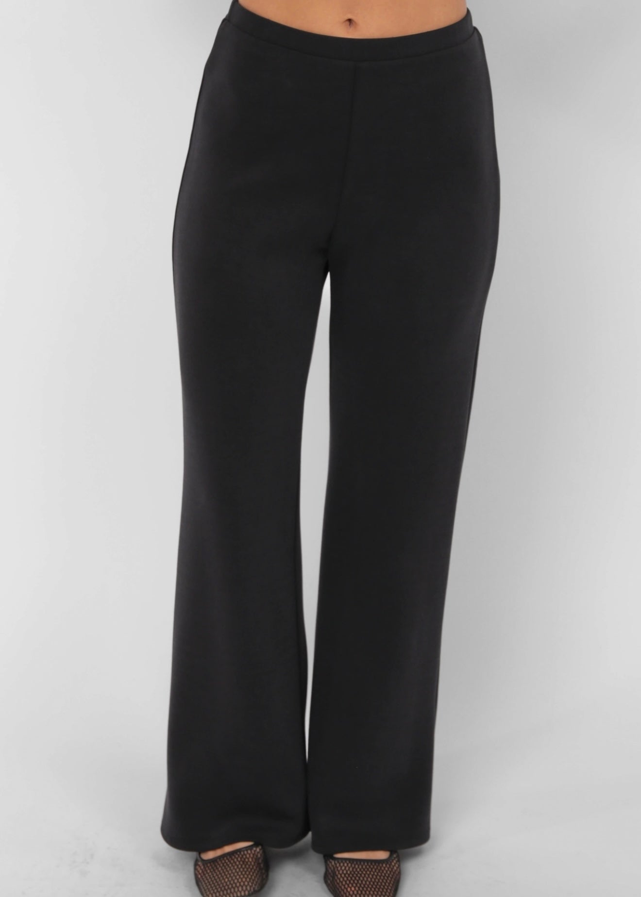 Sadie & Sage Hustle Knit Wide Leg Pants – Black