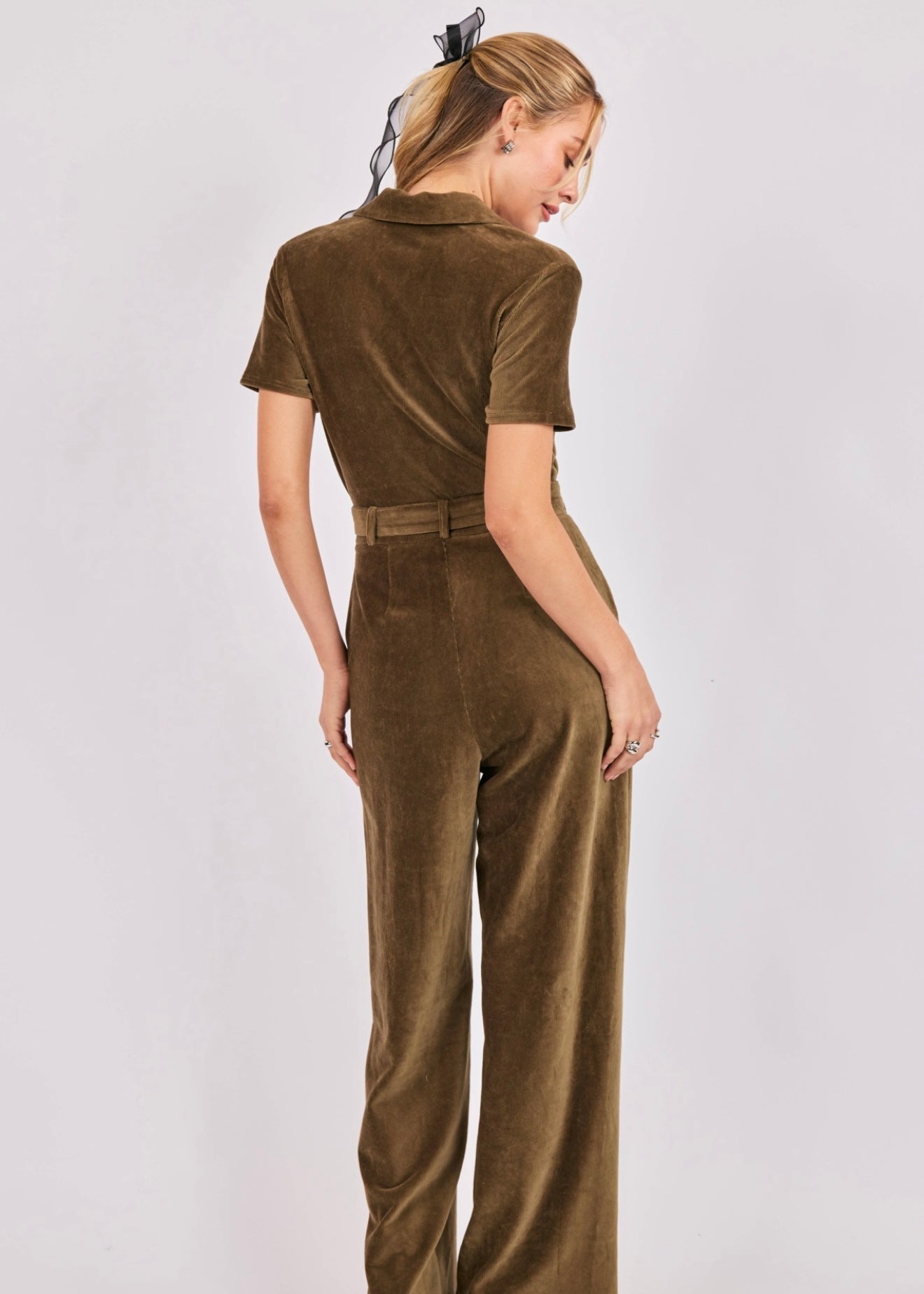 Sadie & Sage Morrison Corduroy Jumpsuit - Olive