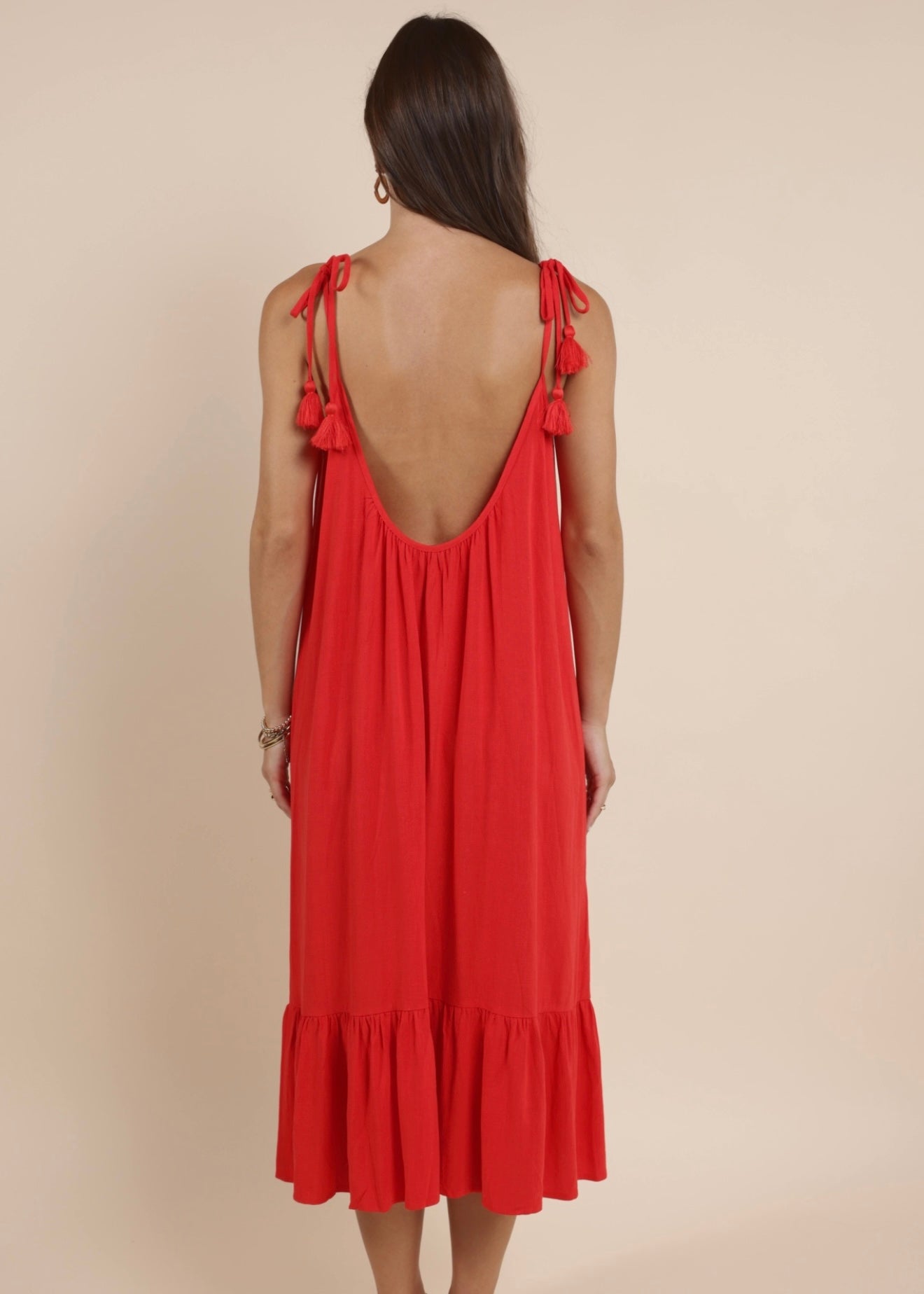 Sadie & Sage Sugarloaf Midi Dress – Red