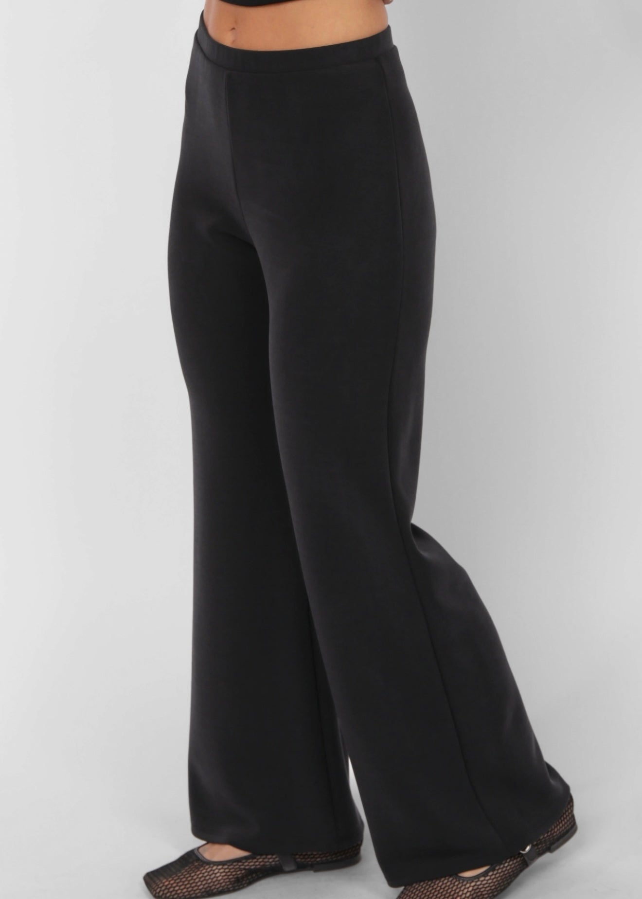 Sadie & Sage Hustle Knit Wide Leg Pants – Black