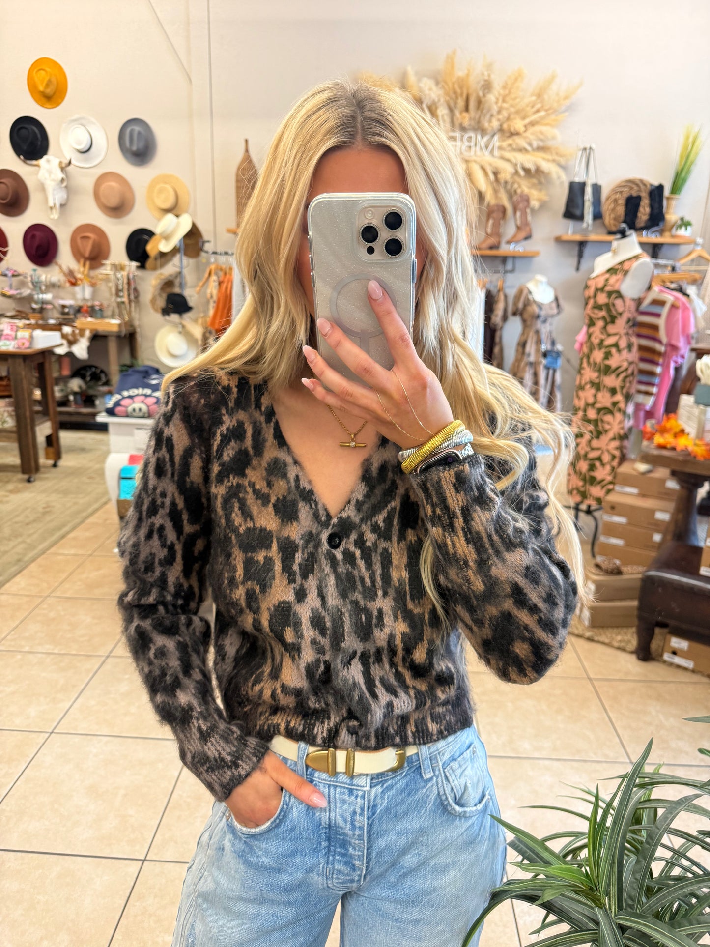 RD Style Tesni Cardigan - Leopard