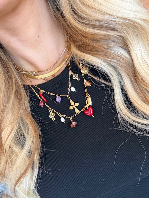 Bracha Juno Double Charm Necklace