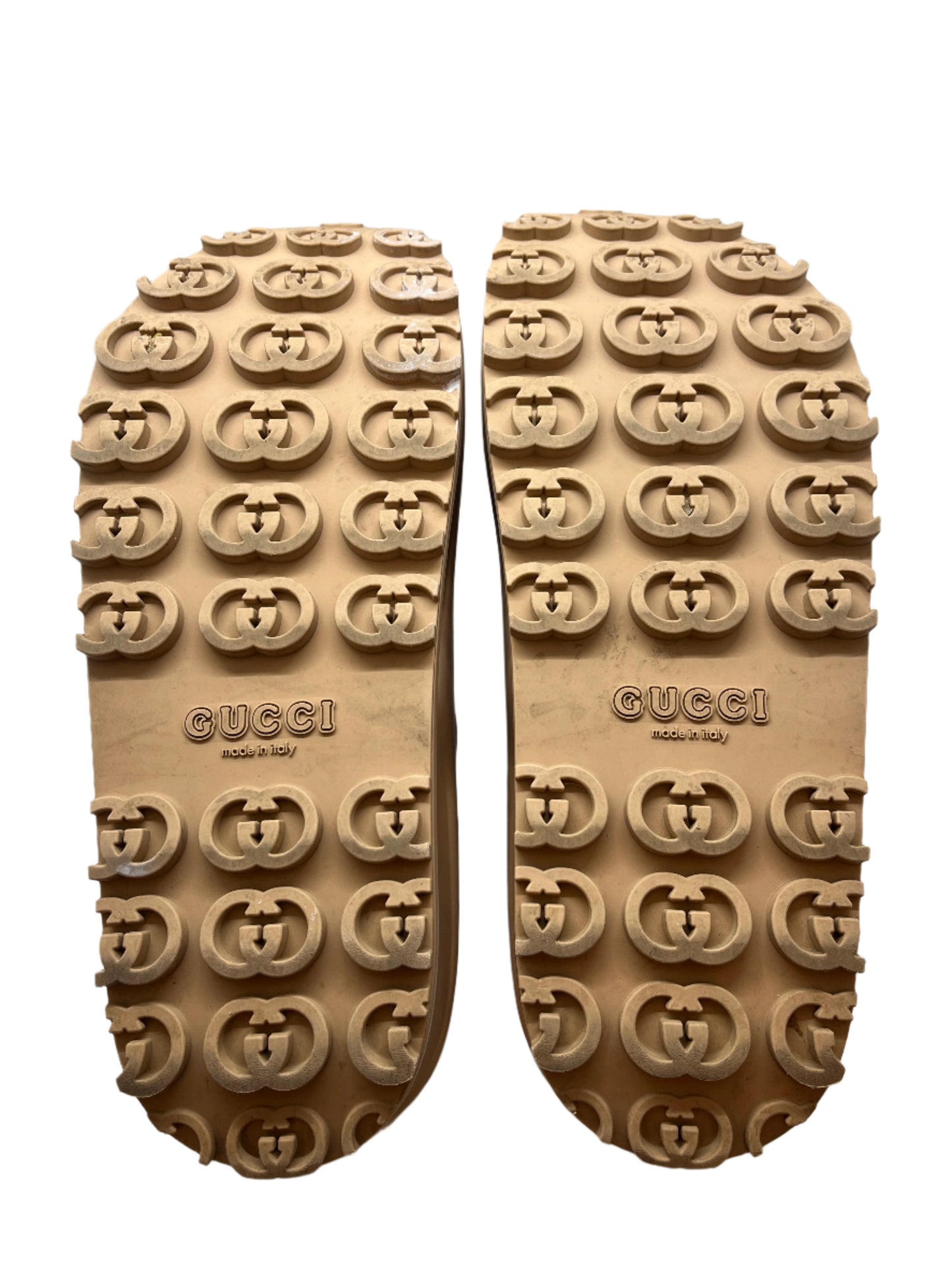 Gucci Interlocking G Logo Rubber Slides Size 39