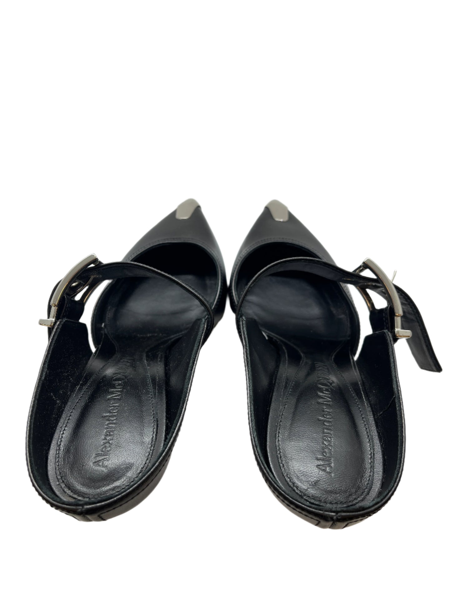 Alexander McQueen Buckle Pointed-Toe Heel Size 38.5