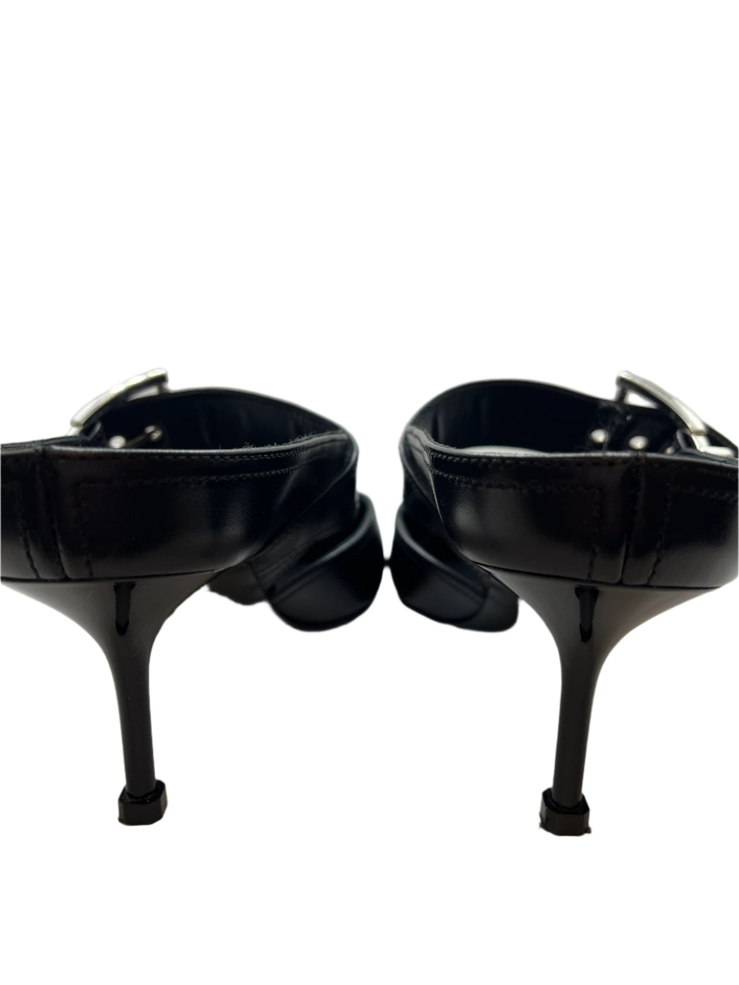 Alexander McQueen Buckle Pointed-Toe Heel Size 38.5