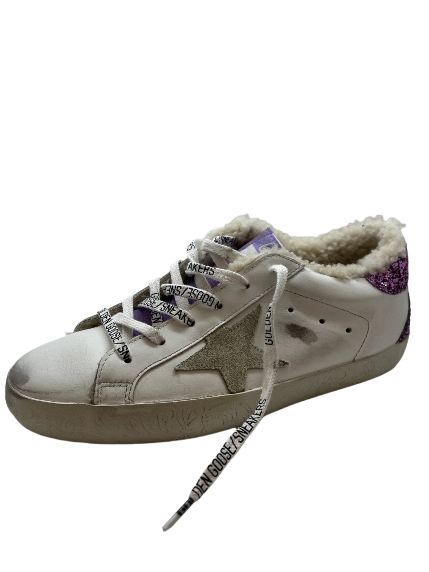 Golden Goose Super Star Genuine Shearing Low Top Sneaker Size 38
