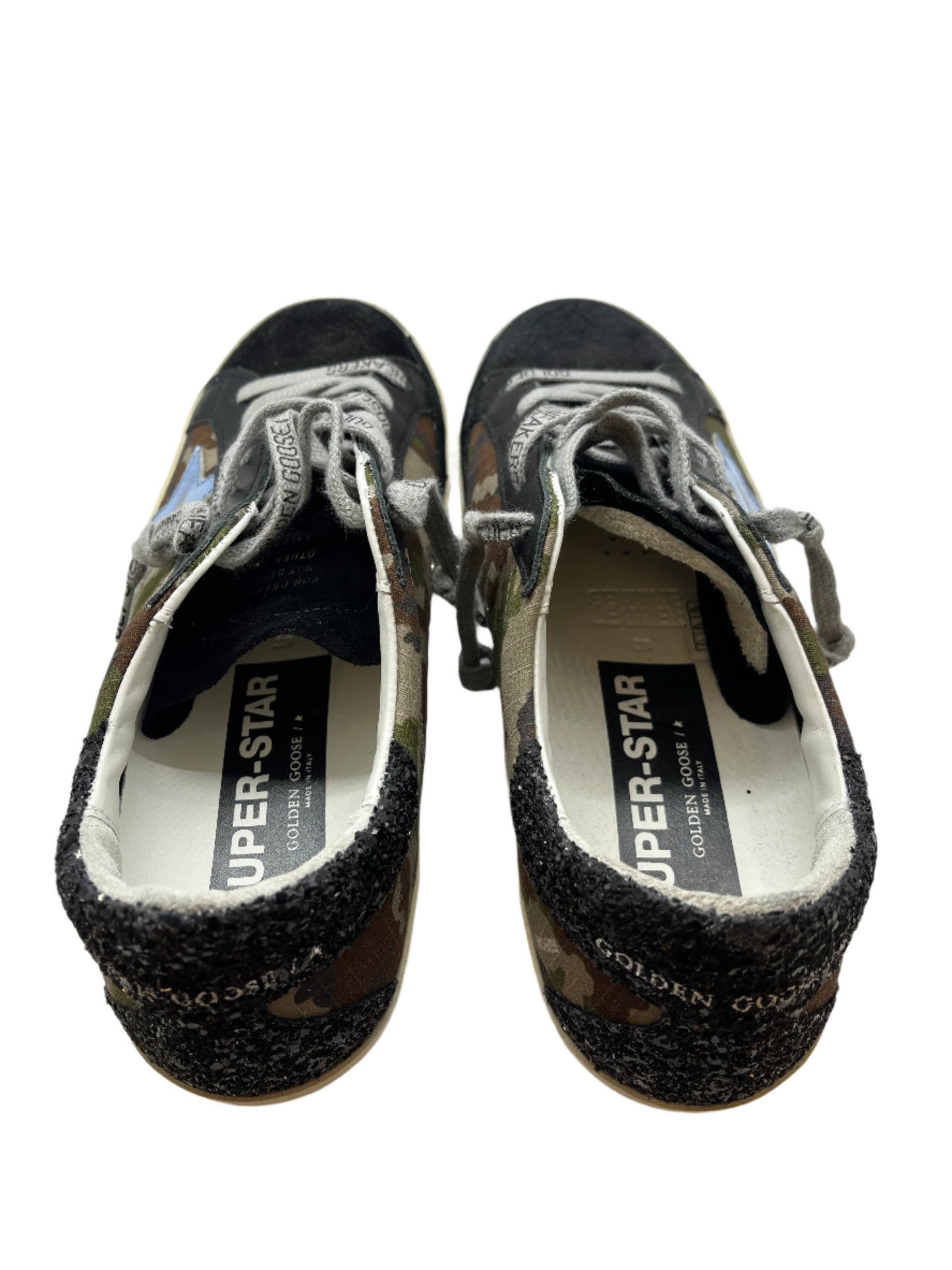 Golden Goose Green Camouflage Rip Stop Sneaker Size 38
