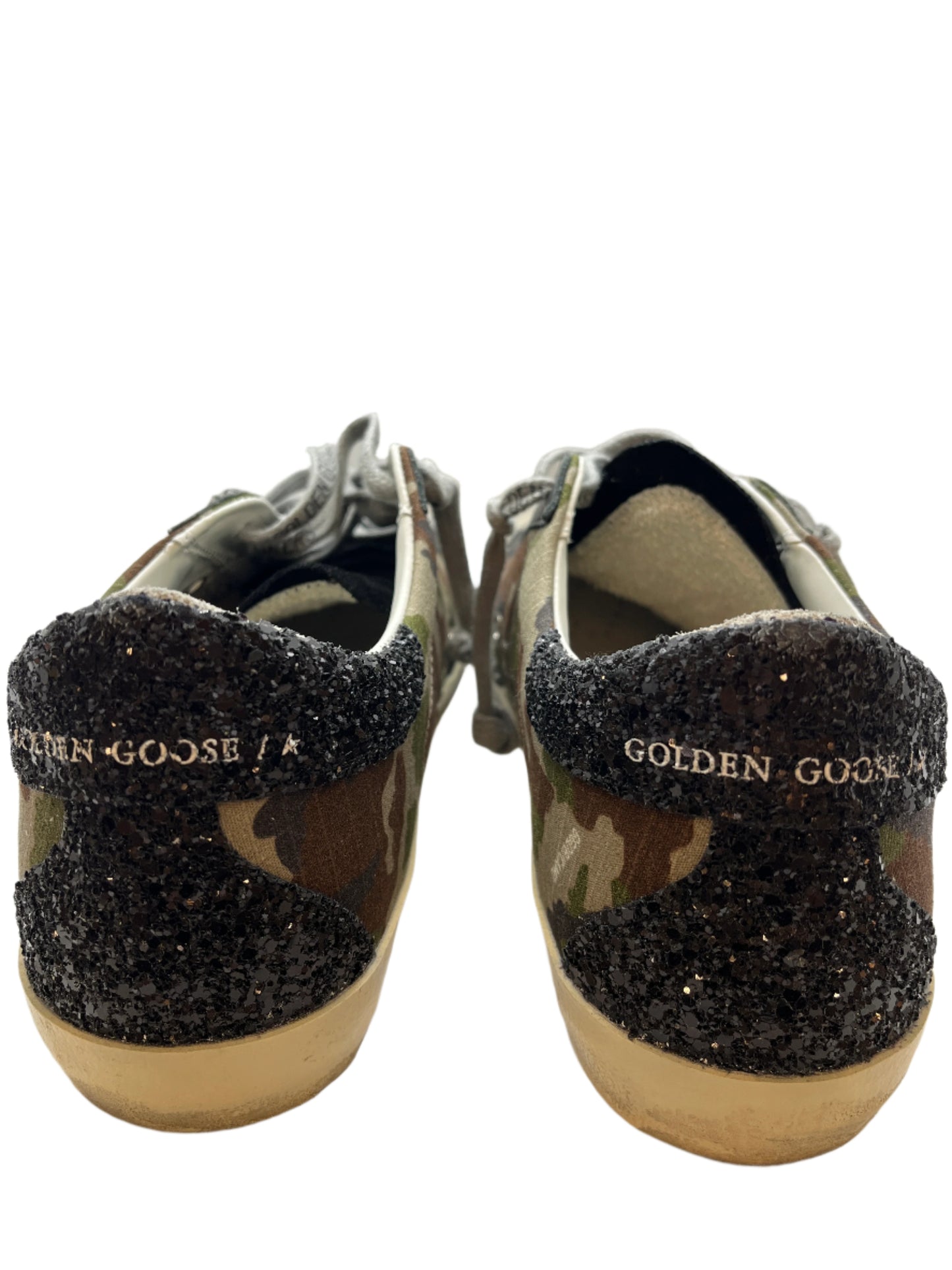 Golden Goose Green Camouflage Rip Stop Sneaker Size 38