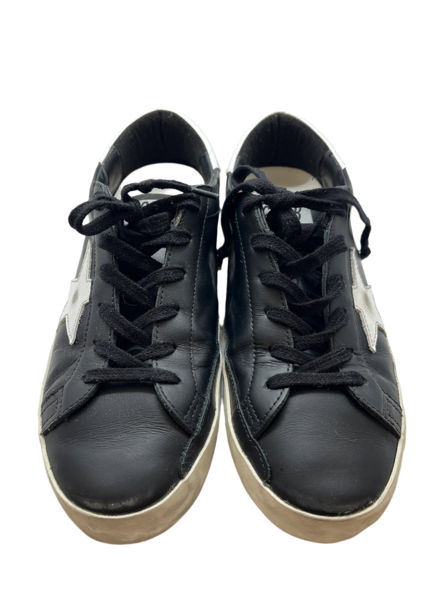 Golden Goose Super-Star Black Leather Sneaker Size 39