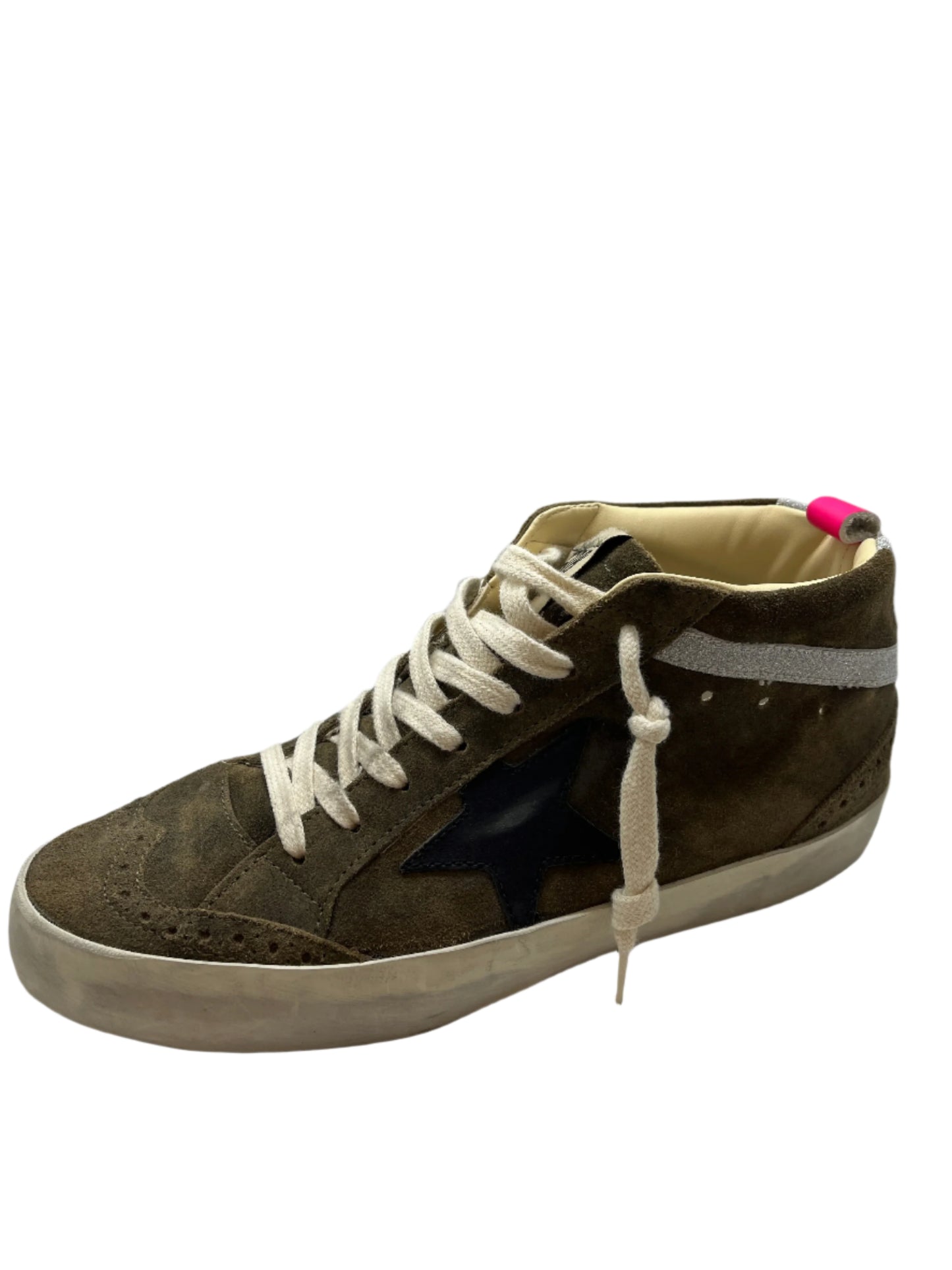 Golden Goose Mid Star Green Suede Sneakers Size 38