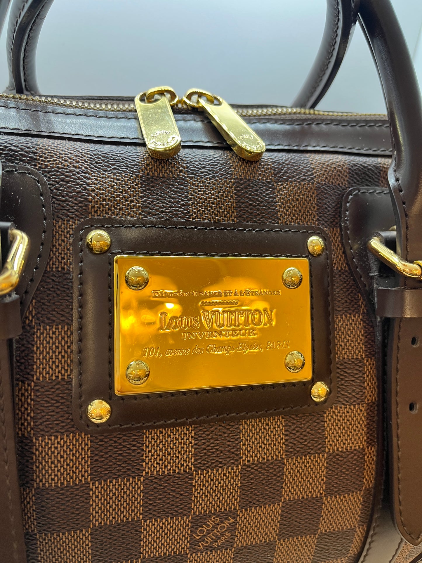 Louis Vuitton Damier Ebene Berkeley Top Handle Purse