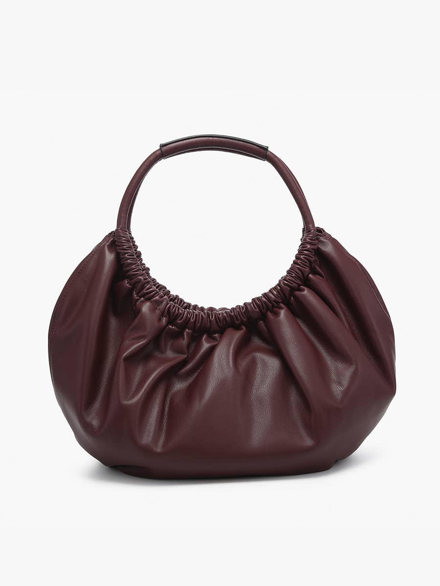 Jen & Co. - Lena Ruched Shoulder Bag w/ Round Handle