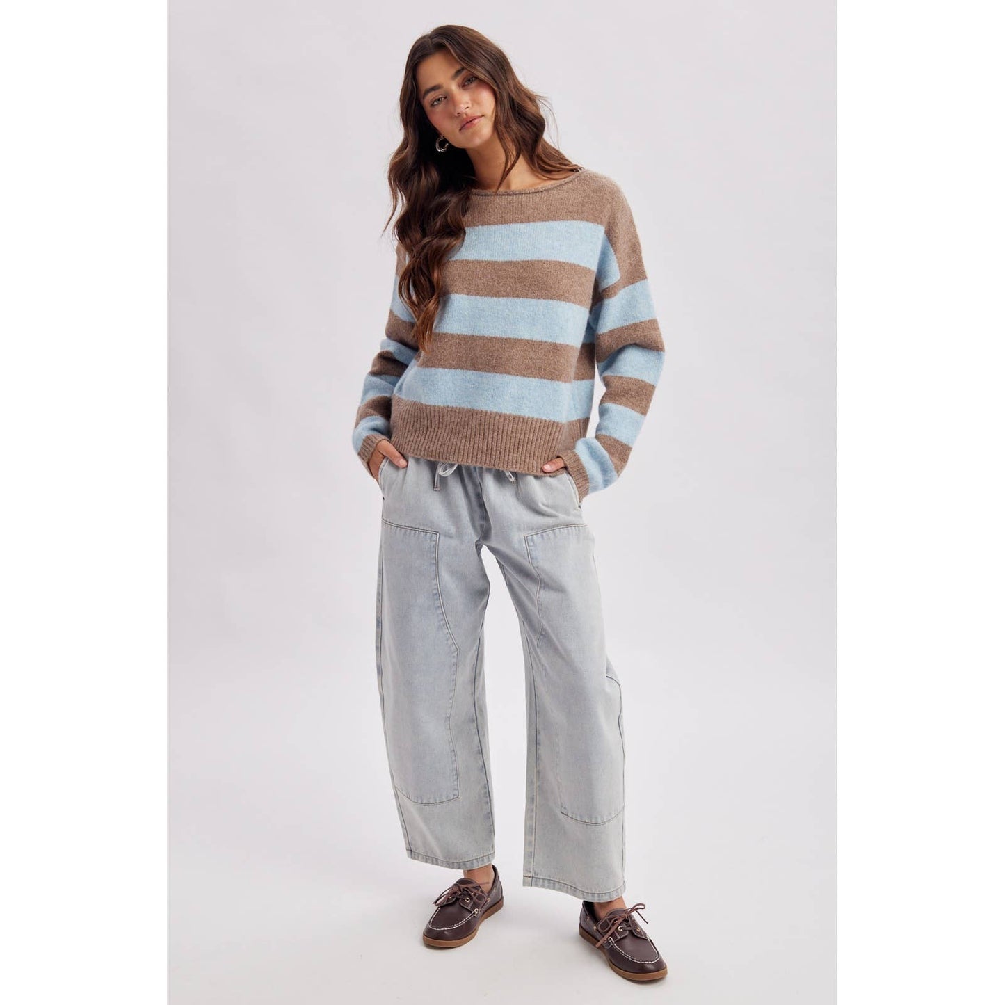 Wishlist Apparel - DRAWSTRING BARREL DENIM PANTS : DENIM
