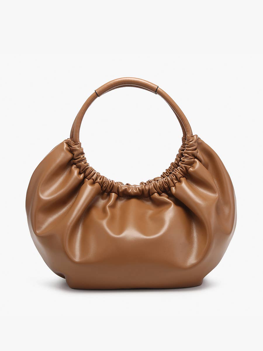 Jen & Co. - Lena Ruched Shoulder Bag w/ Round Handle