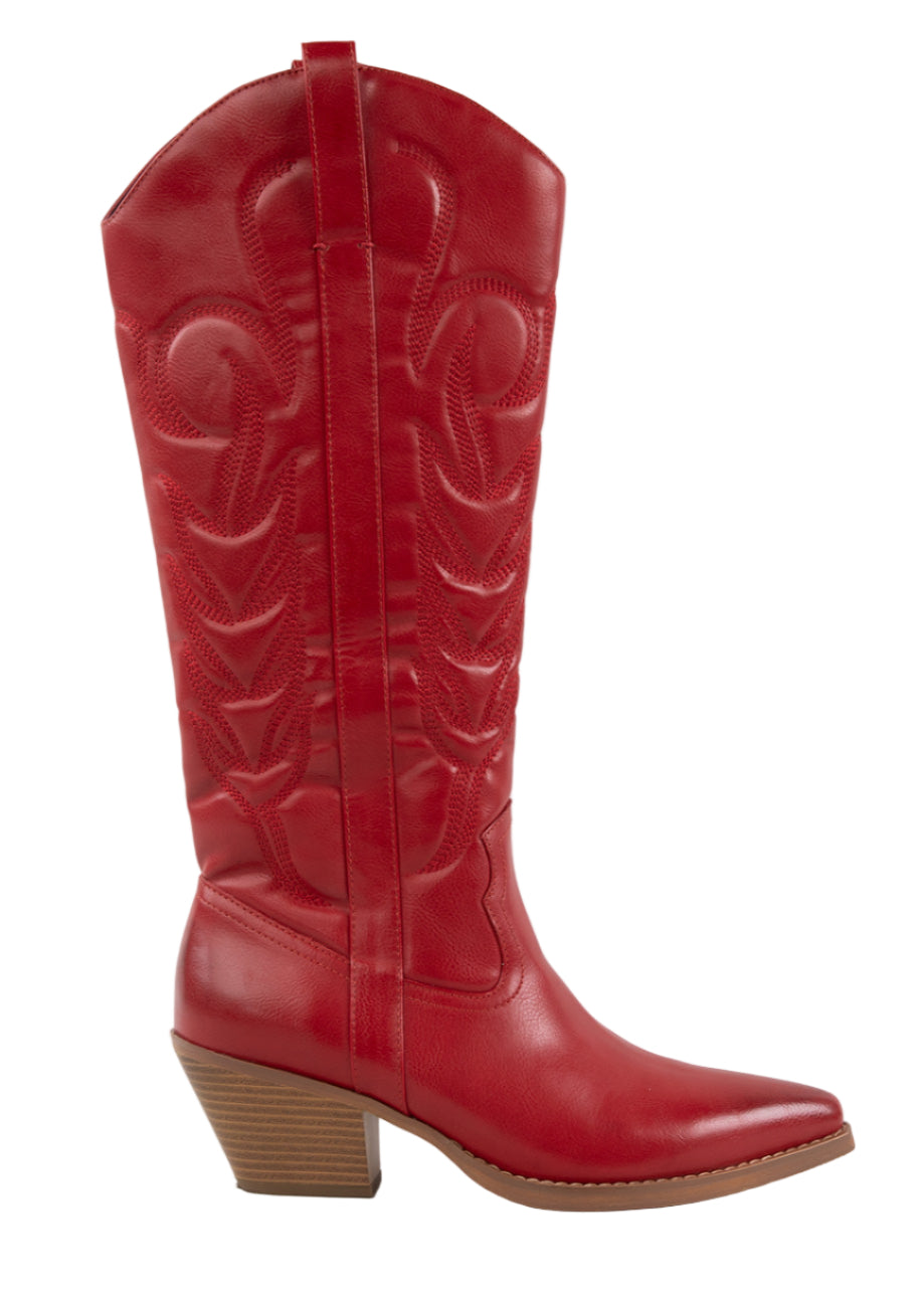 Coconuts By Matisse Dixie Tall Cowboy Boot - Red