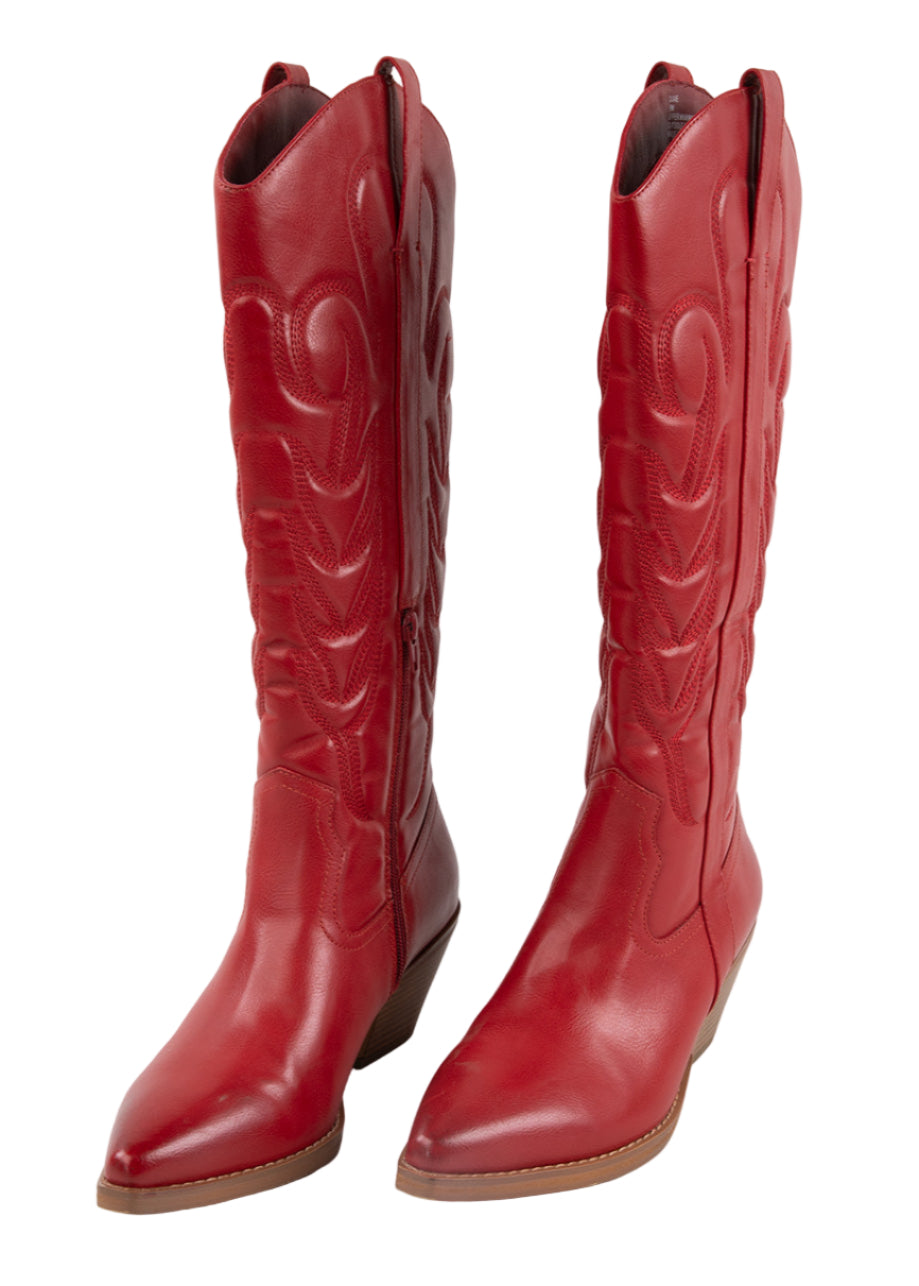 Coconuts By Matisse Dixie Tall Cowboy Boot - Red