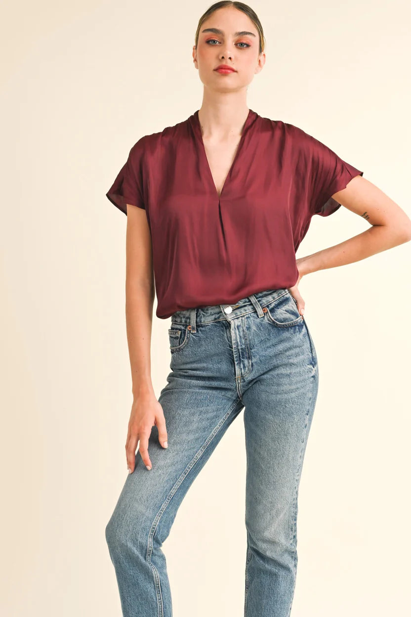 Reset By Jane Ezra Top - Wine