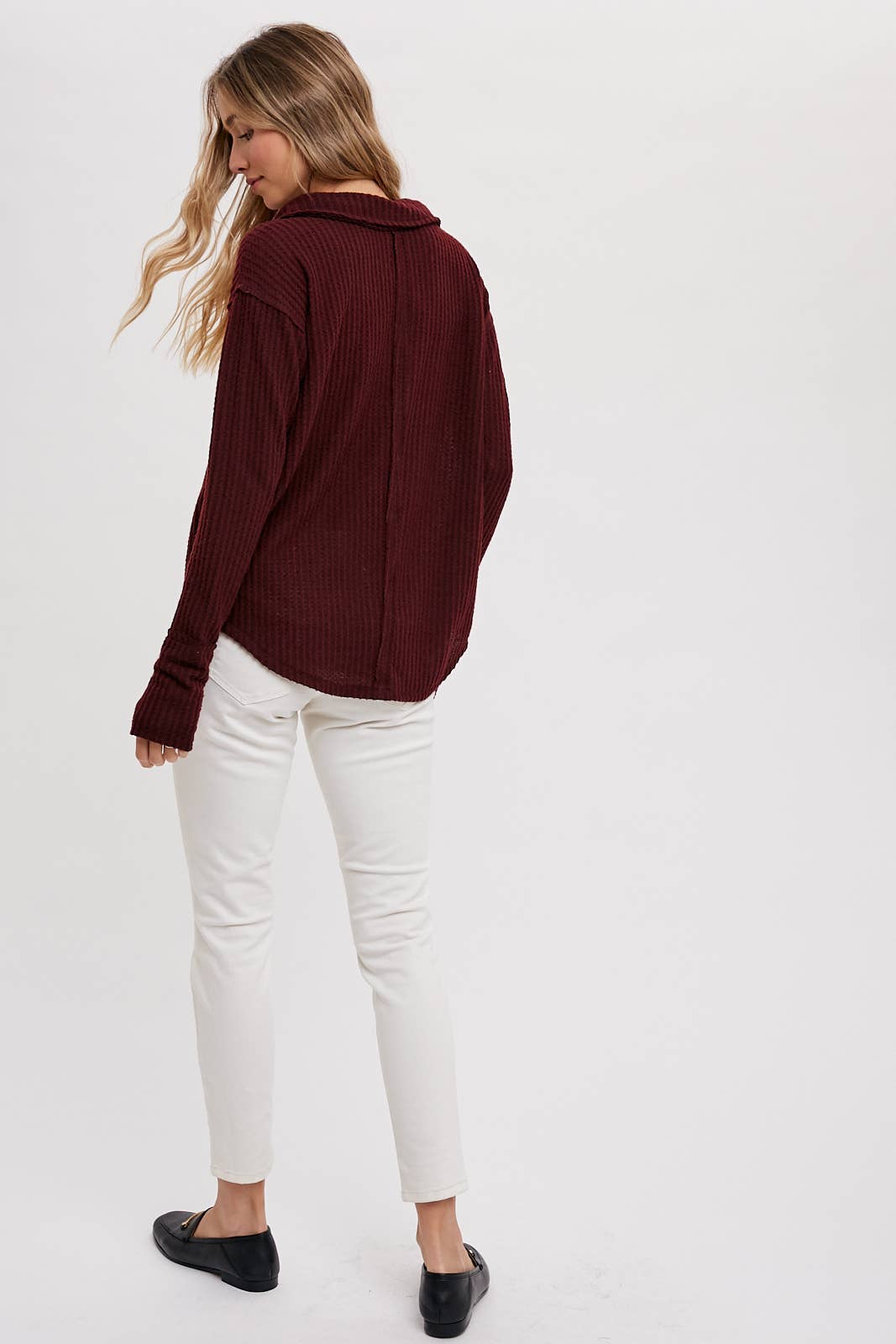 Bluivy - Brushed Waffle Henley Top