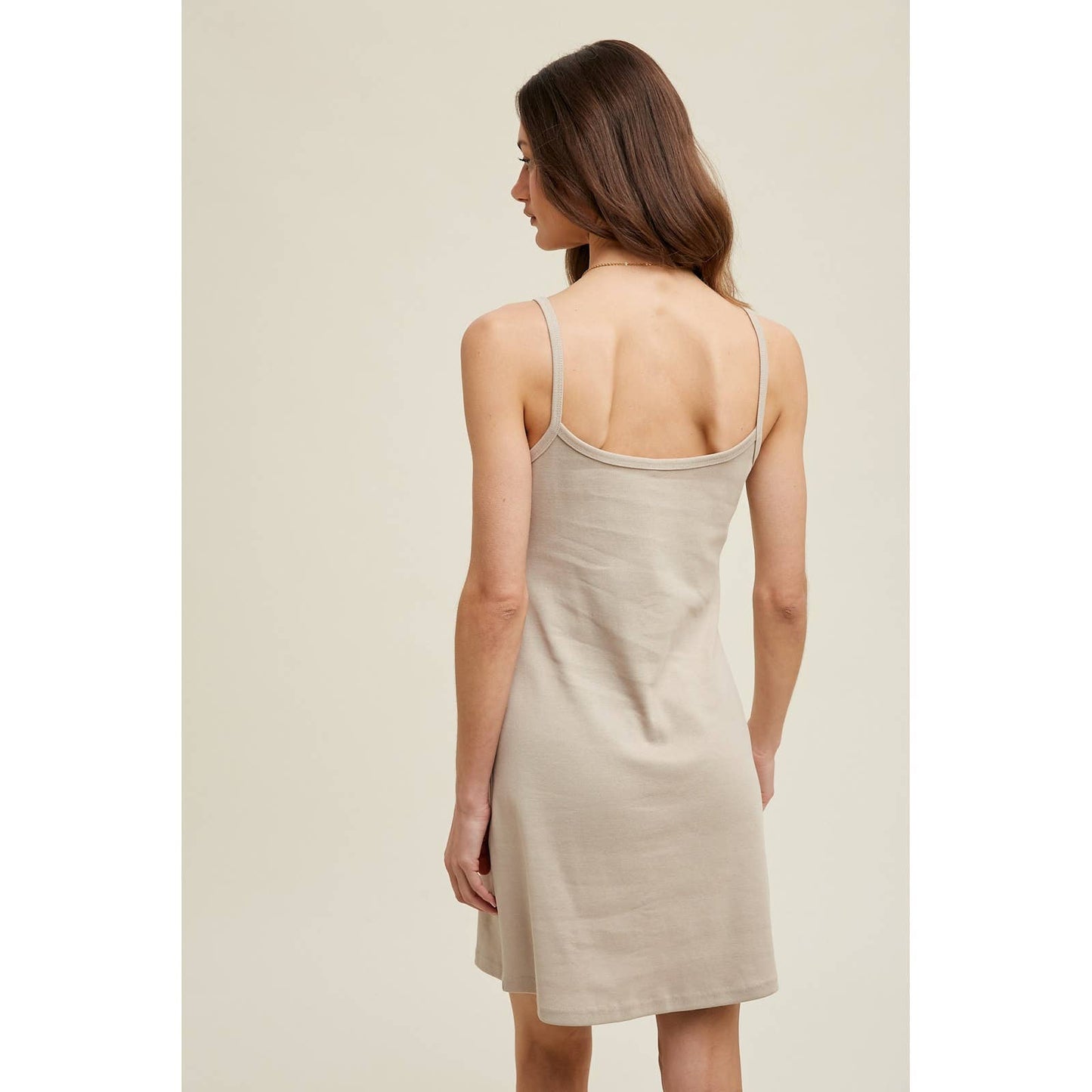 Wishlist Apparel - CAMI RIBBED KNIT MINI DRESS: Espresso