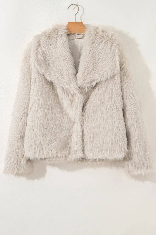 Lovesoft - Jet Stream Luxurious Faux Fur Large Collar Winter Coat