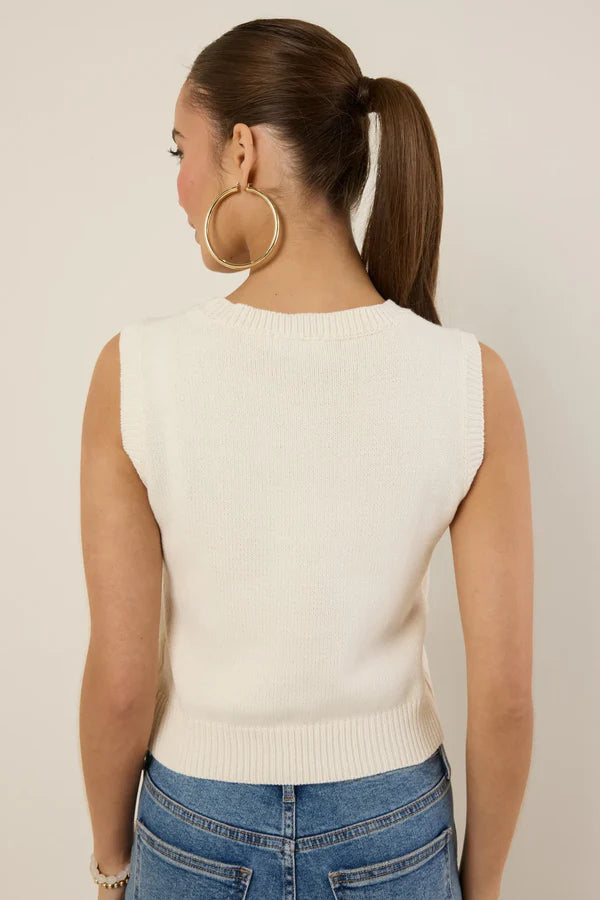 Needii Football Graphic Sleeveless Knit Top
