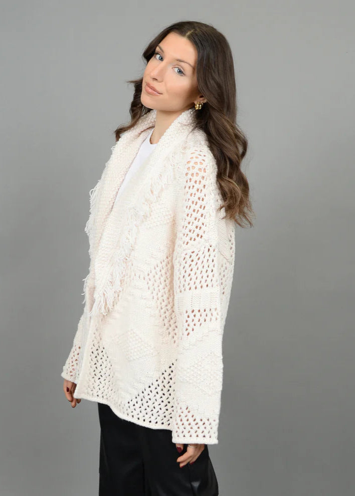 RD Style Issa Shawl Neck Robe - Winter White