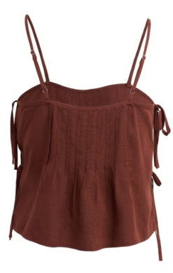 Bila 77 Kelton Side Tie Top - Coconut Shell