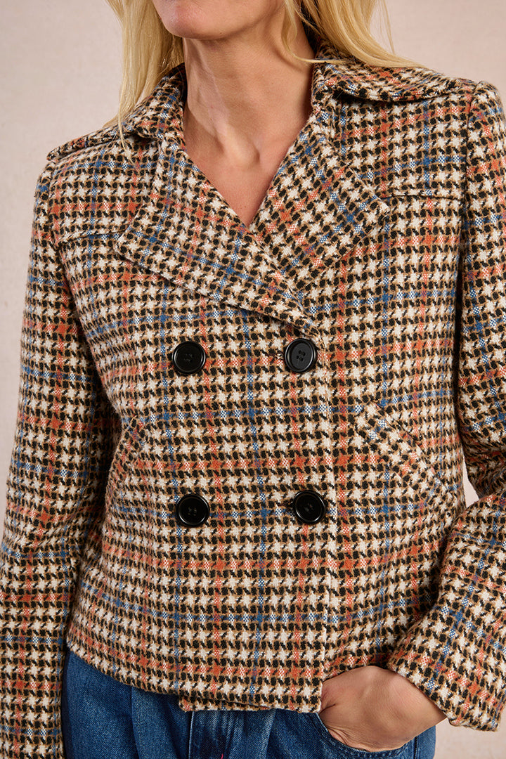 Molly Bracken Paris Doubled Breasted Coat - Brown