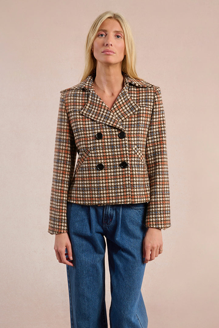 Molly Bracken Paris Doubled Breasted Coat - Brown
