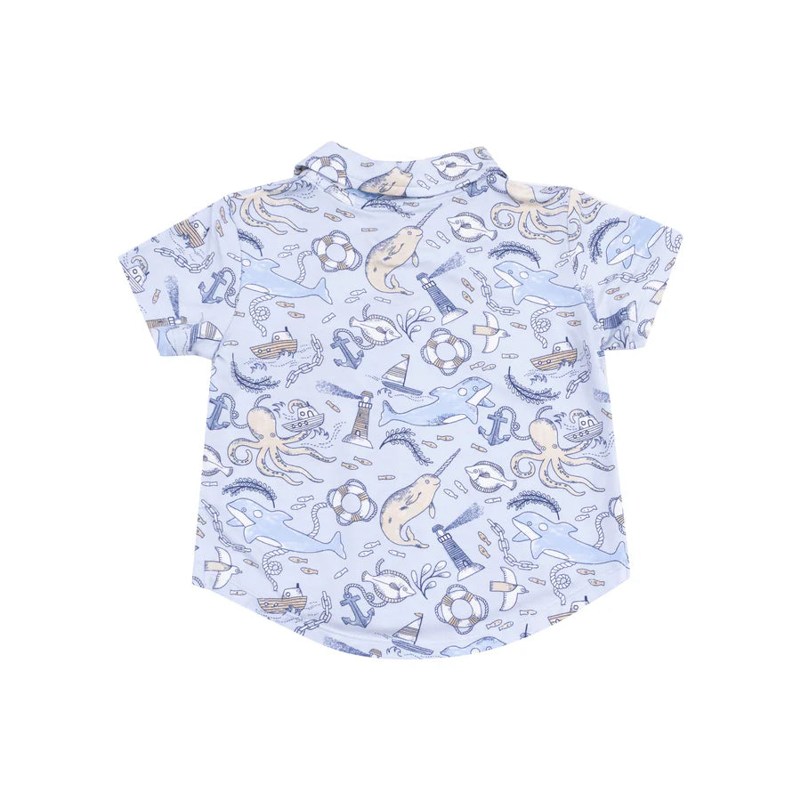 Angel Dear Nautical Notebook Polo 7 Short Set