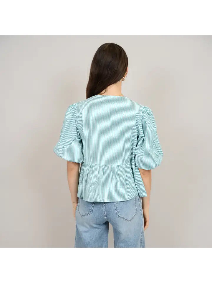 Rd Style Tally Top - Green/White