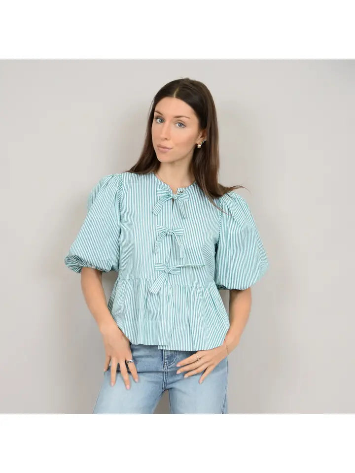 Rd Style Tally Top - Green/White