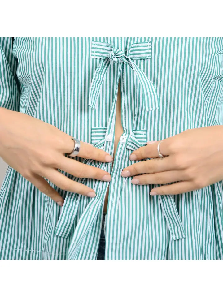 Rd Style Tally Top - Green/White