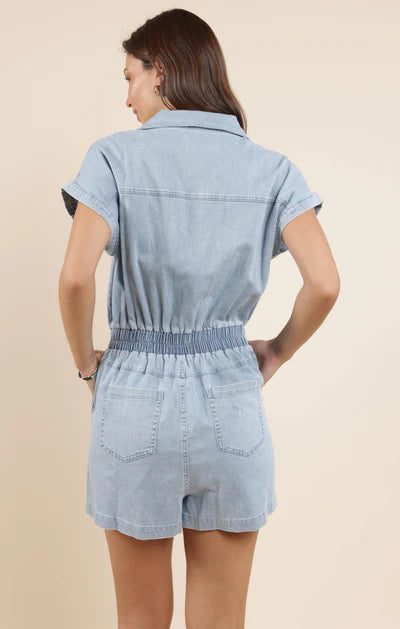 Sadie & Sage Good Luck Denim Romper