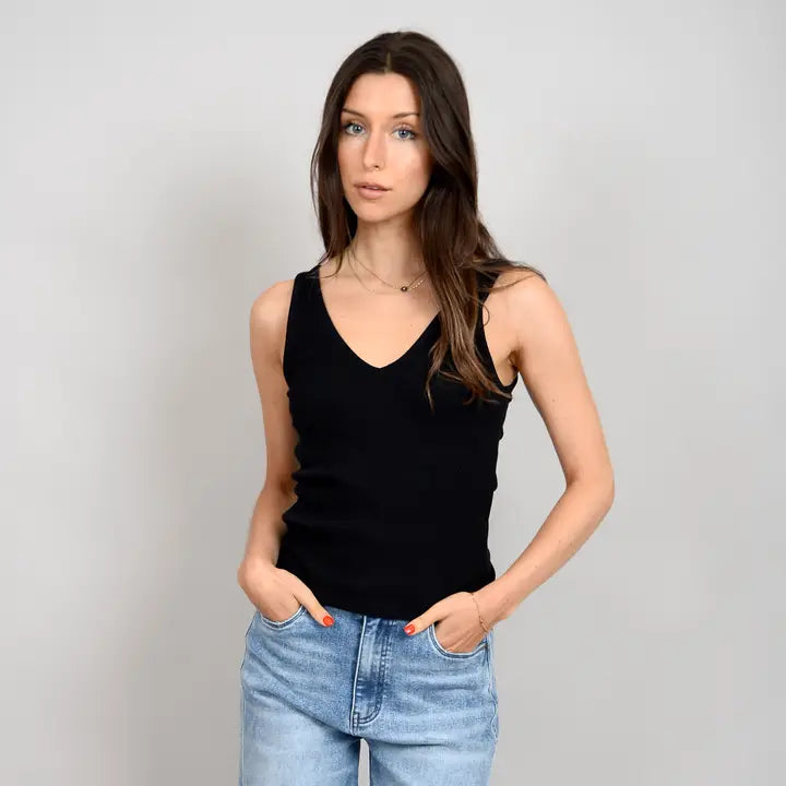 RD Style Vina V-Neck Cami - Blk
