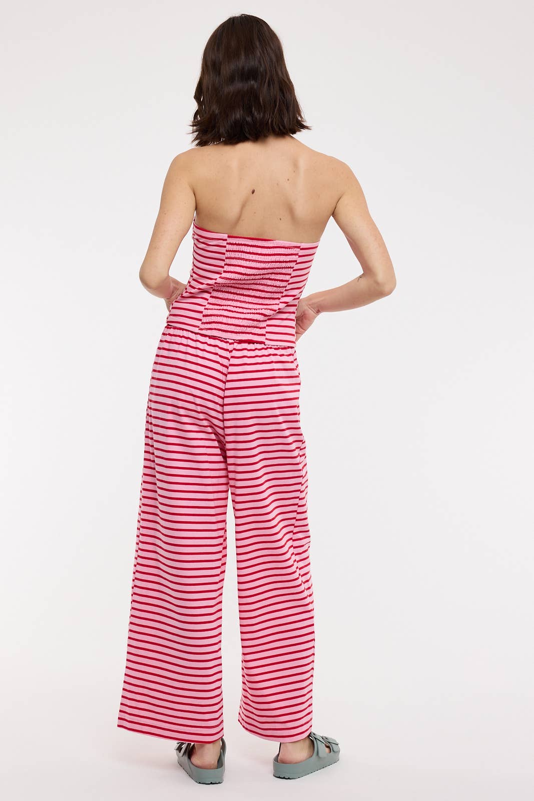 Wishlist Apparel - STRIPED KNIT TUBE TOP AND PANTS SET